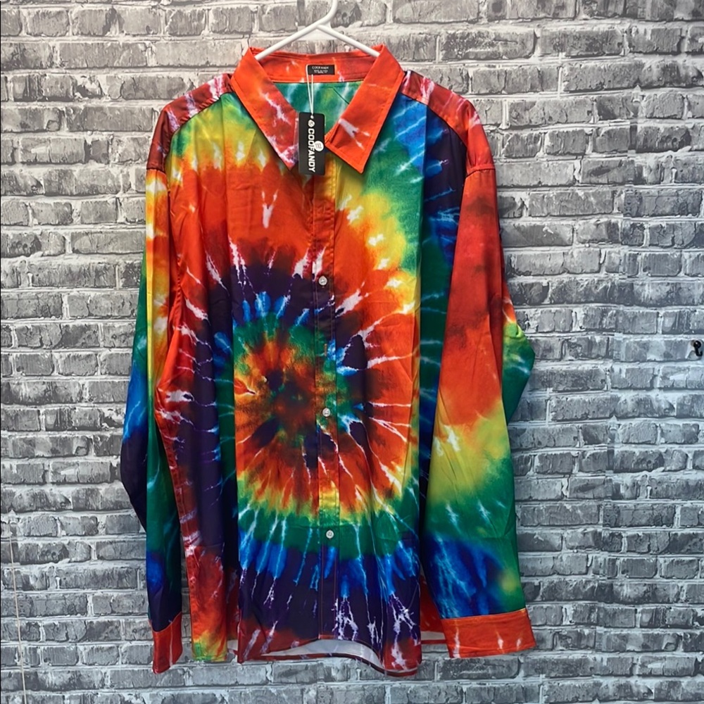 Coolfandy 
Liquid Blue Red and‎ Blue Casual Button Down Shirt